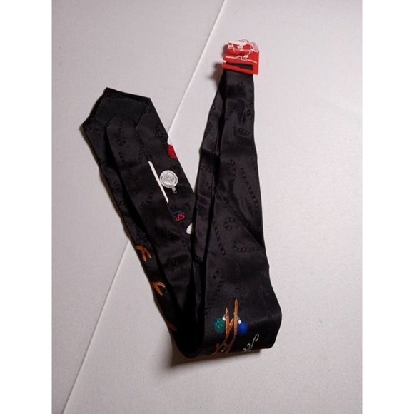 Vintage Walmart Christmas Themed Men's Silk‎ Tie - Picture 1 of 5